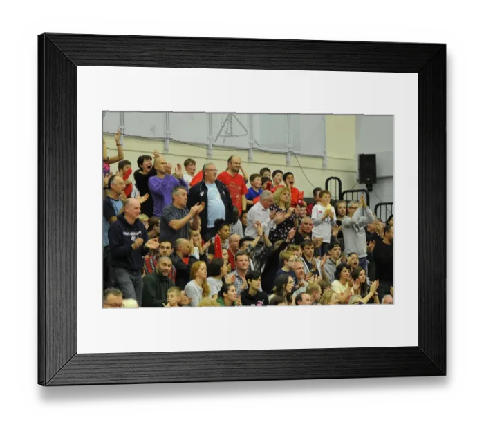 Framed Print : Thrilling British Basketball League Match: Flyers vs. Surrey United at SGS Wise Campus (November 2014)