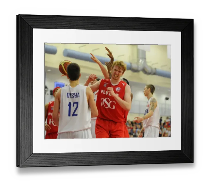 Framed Print : Bristol Flyers Celebrate Victory over Surrey United in Exciting Basketball Match Framed Print : Bristol Flyers Celebrate Victory over Surrey United in Exciting Basketball Match