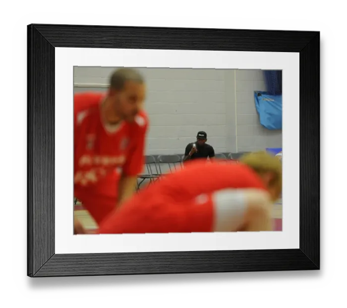 Framed Print : Thrilling British Basketball League Match: Flyers vs. Surrey United at SGS Wise Campus (November 2014)
