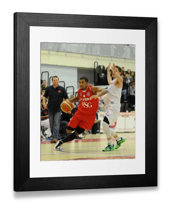 Framed Print : Intense Rivalry: Flyers vs. United at SGS Wise Campus (November 2014) - A Basketball Showdown