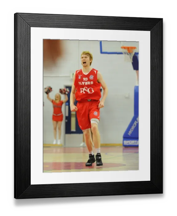 Framed Print : Bristol Flyers Celebrate Thrilling Victory Over Surrey United in Basketball Framed Print : Bristol Flyers Celebrate Thrilling Victory Over Surrey United in Basketball