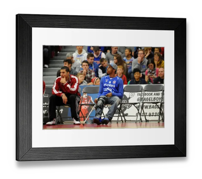 Framed Print : Bristol Flyers vs Newcastle Eagles: Doug Herring Suffers Injury on Court