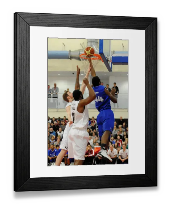 Framed Print : Intense Basketball Showdown: Flyers vs. Eagles
