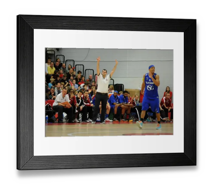 Framed Print : Andreas Kapoulas Leads Intense Basketball Clash: Flyers vs. Eagles