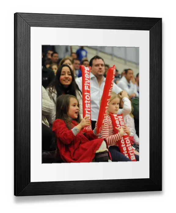 Framed Print : Bristol Flyers Fans in Full Cheer: Exciting Showdown against Newcastle Eagles Framed Print : Bristol Flyers Fans in Full Cheer: Exciting Showdown against Newcastle Eagles