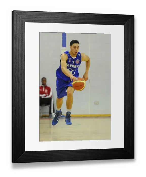 Framed Print : Intense Rivalry: Flyers vs. Eagles Basketball Showdown at SGS Wise Campus (November 2014)