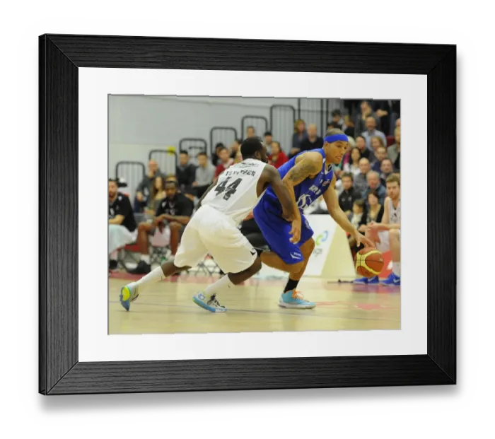 Framed Print : Intense Basketball Clash: Bristol Flyers vs. Newcastle Eagles at SGS Wise Campus Framed Print : Intense Basketball Clash: Bristol Flyers vs. Newcastle Eagles at SGS Wise Campus