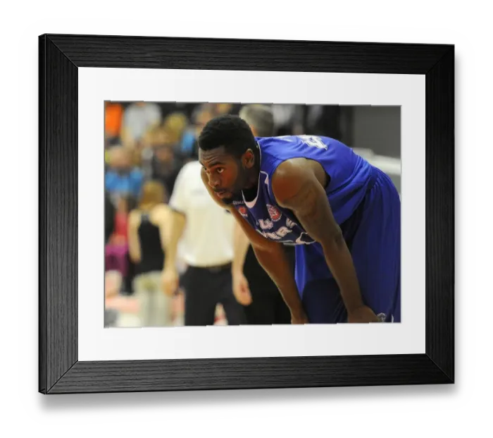 Framed Print : Intense Showdown: Flyers vs. Eagles - British Basketball League