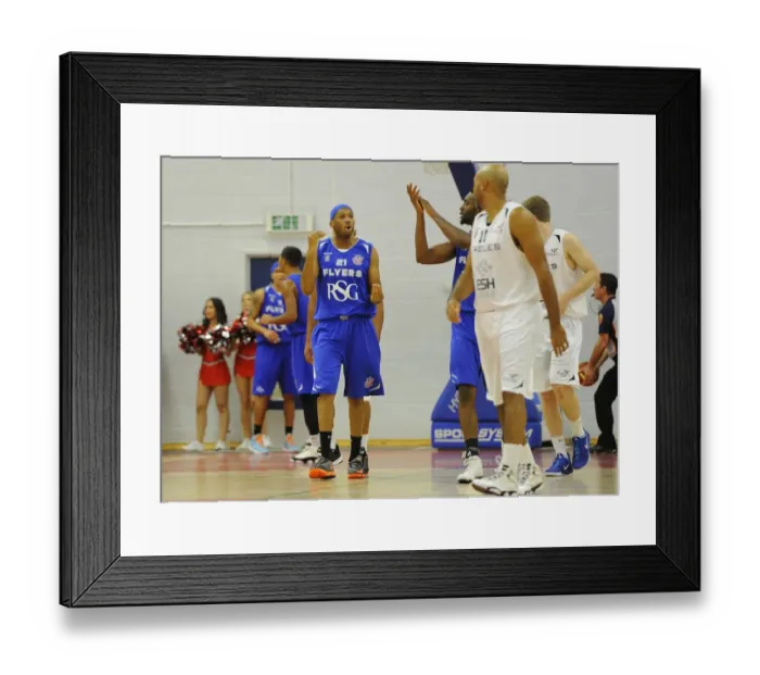 Framed Print : Intense Rivalry: Flyers vs. Eagles in British Basketball League - November 2014 Framed Print : Intense Rivalry: Flyers vs. Eagles in British Basketball League - November 2014