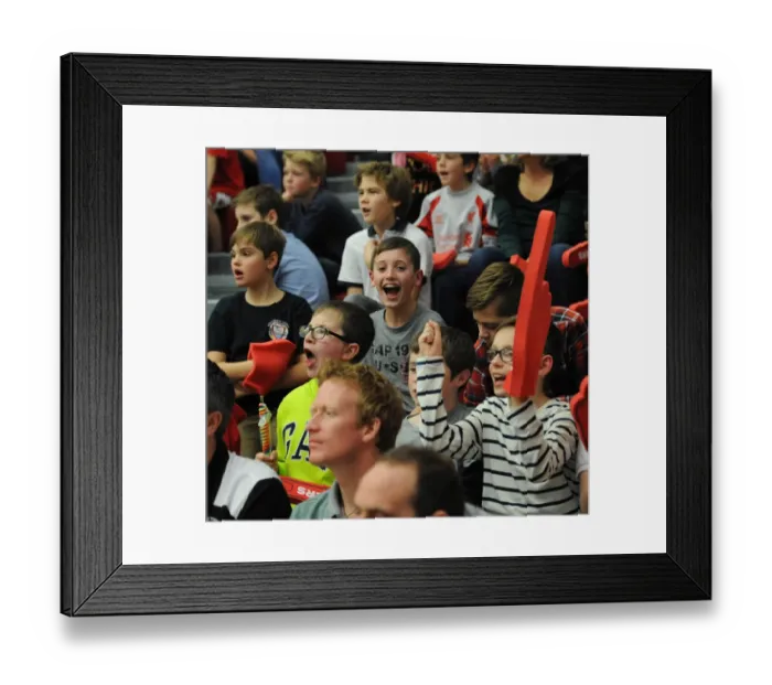 Framed Print : Exciting Showdown: Bristol Flyers vs. Newcastle Eagles - Roaring Fans in Full Cheer Framed Print : Exciting Showdown: Bristol Flyers vs. Newcastle Eagles - Roaring Fans in Full Cheer