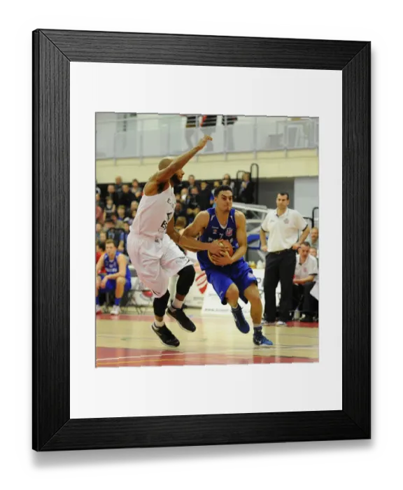 Framed Print : Intense Rivalry: Flyers vs. Eagles Basketball Showdown, November 2014 - British Basketball League