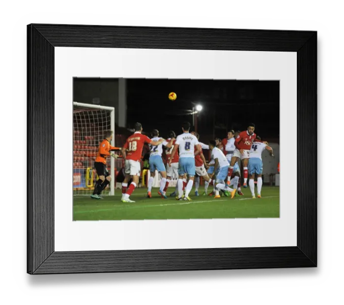 Framed Print : Bristol City's Derrick Williams Scores Opening Goal Against Coventry City at Ashton Gate Stadium, Johnstones Paint Trophy (Football)