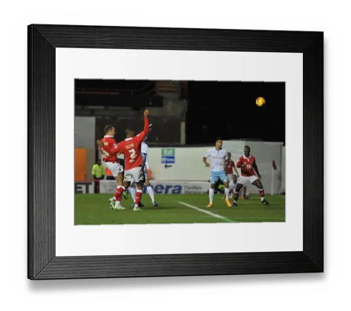 Framed Print : Bristol City's Aaron Wilbraham Scores Game-Winning Goal in Johnstones Paint Trophy Match against Coventry City