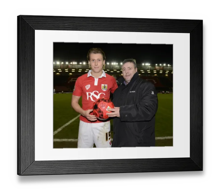 Framed Print : Bristol City FC: Johnstones Paint Trophy - Man of the Match Presentation vs Coventry City (10 / 12 / 2014) Framed Print : Bristol City FC: Johnstones Paint Trophy - Man of the Match Presentation vs Coventry City (10 / 12 / 2014)