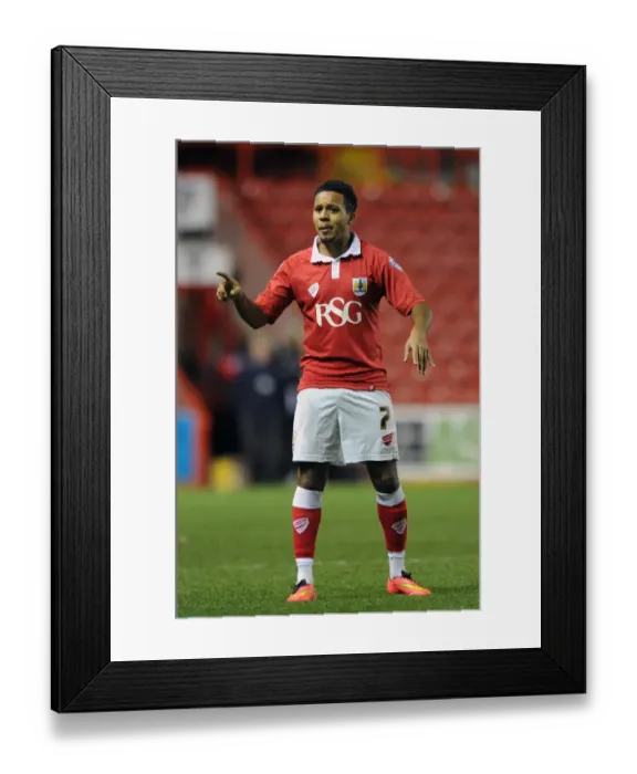 Framed Print : Bristol City vs Coventry City: Korey Smith in Action at Ashton Gate Stadium, Johnstones Paint Trophy