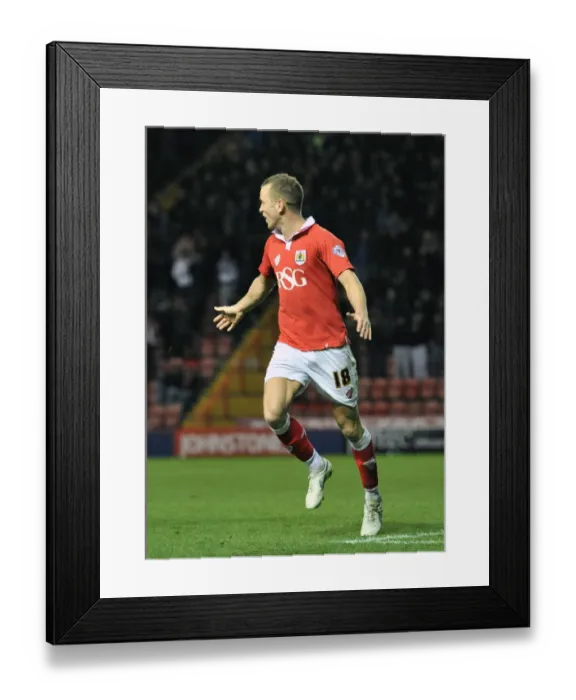Framed Print : Bristol City's Aaron Wilbraham: Game-Winning Goal and Celebration Secure Johnstones Paint Trophy Victory over Coventry City (2014) Framed Print : Bristol City's Aaron Wilbraham: Game-Winning Goal and Celebration Secure Johnstones Paint Trophy Victory over Coventry City (2014)