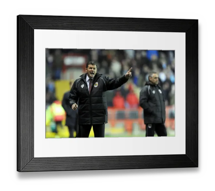 Framed Print : Steve Cotterill Leads Bristol City in Johnstones Paint Trophy Match Against Coventry City, December 2014