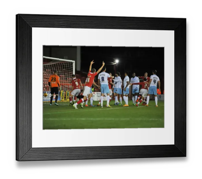 Framed Print : Bristol City's Derrick Williams Celebrates Goal Against Coventry City, Johnstones Paint Trophy 2014