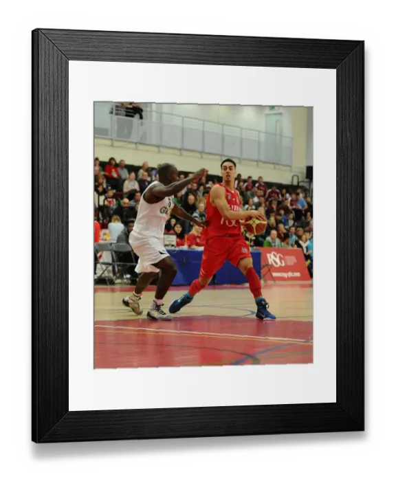 Framed Print : Intense Basketball Rivalry: Flyers vs. Giants at SGS Wise Campus