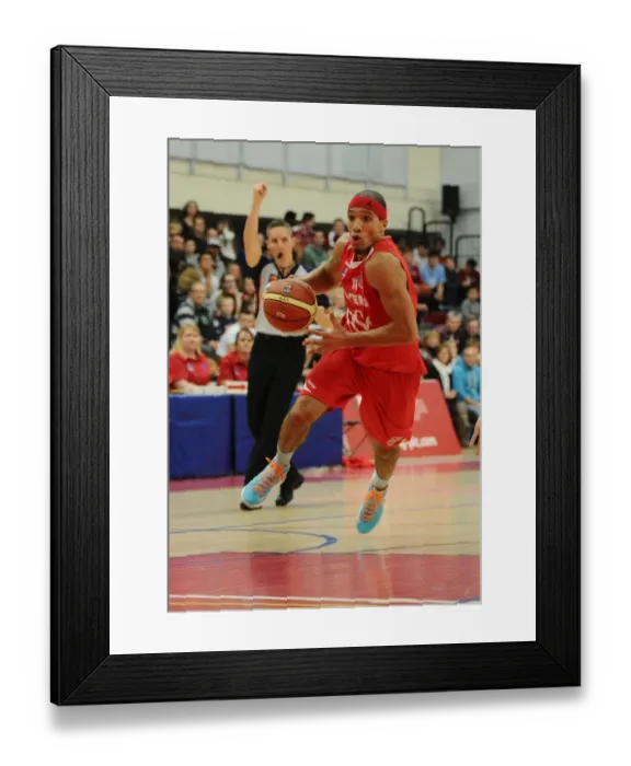 Framed Print : Fierce Rivalry: The Showdown between Bristol Flyers and Manchester Giants in Basketball Framed Print : Fierce Rivalry: The Showdown between Bristol Flyers and Manchester Giants in Basketball