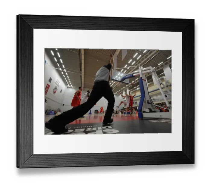 Framed Print : Intense Rivalry: Flyers vs Giants Basketball Showdown at SGS Wise Campus (December 2014)