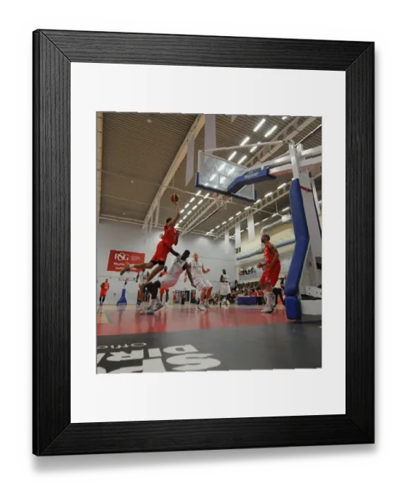 Framed Print : Bristol Flyers vs. Manchester Giants Showdown in British Basketball League at SGS Wise Campus Framed Print : Bristol Flyers vs. Manchester Giants Showdown in British Basketball League at SGS Wise Campus