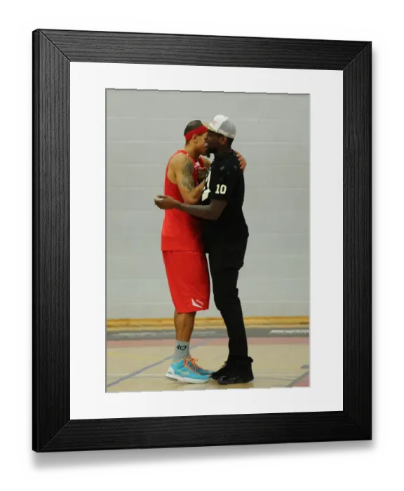 Framed Print : Bristol Flyers in Action: A Basketball Showdown between Jay Emmanuel Thomas and Greg Streete against Manchester Giants Framed Print : Bristol Flyers in Action: A Basketball Showdown between Jay Emmanuel Thomas and Greg Streete against Manchester Giants