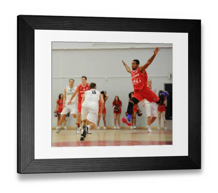 Framed Print : Intense Moment: Dwayne Lautier-Ogunleye's Game-Changing Block in Basketball - Bristol Flyers vs Manchester Giants Framed Print : Intense Moment: Dwayne Lautier-Ogunleye's Game-Changing Block in Basketball - Bristol Flyers vs Manchester Giants