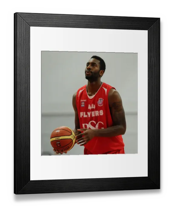 Framed Print : Intense Rivalry: Flyers vs. Giants Basketball Showdown at SGS Wise Campus