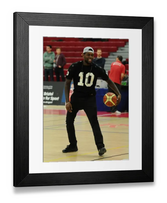 Framed Print : Bristol Flyers Jay Emmanuel Thomas in Action Framed Print : Bristol Flyers Jay Emmanuel Thomas in Action