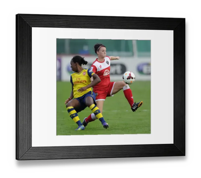 Framed Print : Tight Battle: Jasmine Matthews vs. Danielle Carter - FA Womens Super League: Bristol Academy vs. Arsenal Ladies Framed Print : Tight Battle: Jasmine Matthews vs. Danielle Carter - FA Womens Super League: Bristol Academy vs. Arsenal Ladies