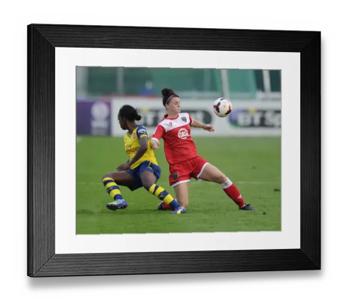 Framed Print : Intense Rivalry: Jasmine Matthews vs. Danielle Carter Clash in FA WSL Match - Bristol City FC vs. Arsenal Ladies Framed Print : Intense Rivalry: Jasmine Matthews vs. Danielle Carter Clash in FA WSL Match - Bristol City FC vs. Arsenal Ladies