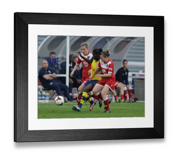 Framed Print : Bristol Academy WFC vs Arsenal Ladies: Intense Moment as Loren Dykes Holds Back Danielle Carter Framed Print : Bristol Academy WFC vs Arsenal Ladies: Intense Moment as Loren Dykes Holds Back Danielle Carter