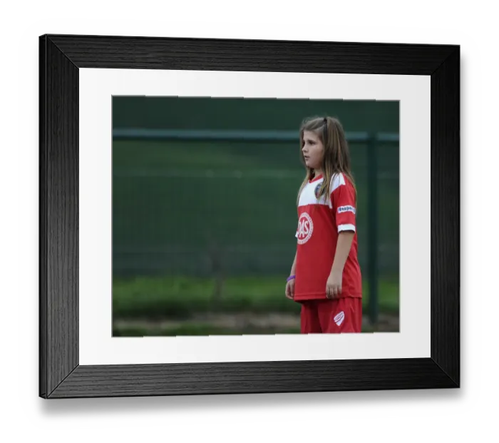Framed Print : Young Fan's Excitement at FA WSL Match: BAWFC vs Arsenal Ladies