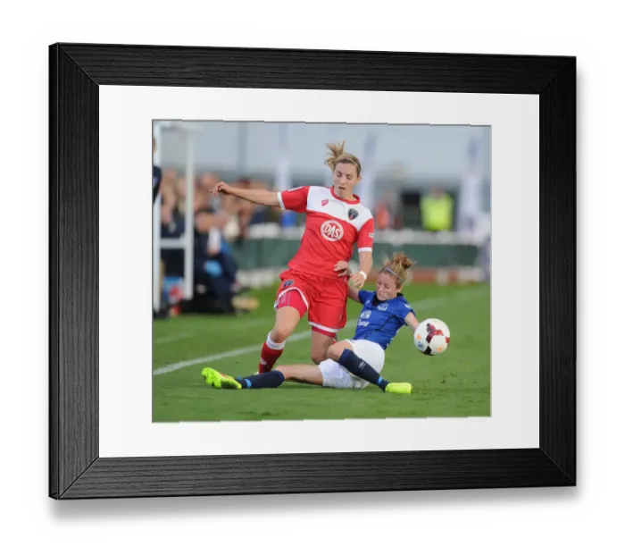 Framed Print : Bristol Academy vs Everton Ladies: Clash at the Stadium, 23rd August 2014 Framed Print : Bristol Academy vs Everton Ladies: Clash at the Stadium, 23rd August 2014