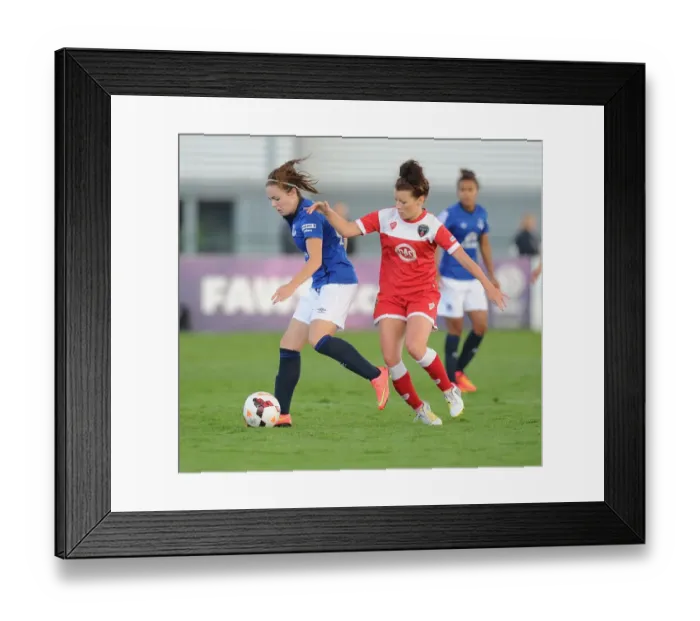 Framed Print : Bristol Academy vs Everton Ladies: Clash at the Stadium, 23rd August 2014