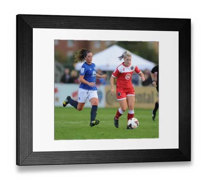 Framed Print : Clash at the Stadium: Bristol Academy vs Everton Ladies, 23rd August 2014 Framed Print : Clash at the Stadium: Bristol Academy vs Everton Ladies, 23rd August 2014