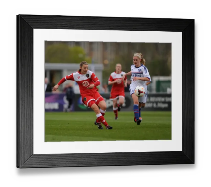 Framed Print : Bristol Academy's Loren Dykes in Action against Chelsea Ladies, FA Womens Super League, 2014 Framed Print : Bristol Academy's Loren Dykes in Action against Chelsea Ladies, FA Womens Super League, 2014
