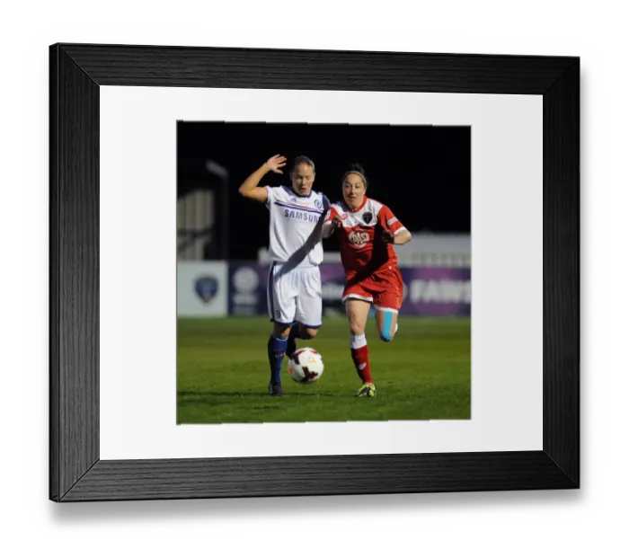 Framed Print : Laura Del Rio Garcia Fights for Possession in FA WSL Clash: Bristol Academy vs Chelsea Ladies Framed Print : Laura Del Rio Garcia Fights for Possession in FA WSL Clash: Bristol Academy vs Chelsea Ladies