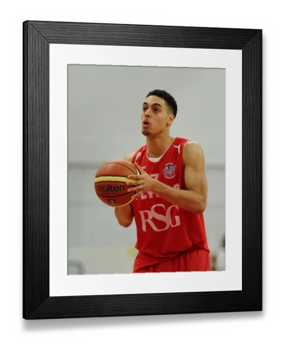 Framed Print : British Basketball League: A Showdown between Giants and Flyers at SGS Wise Campus