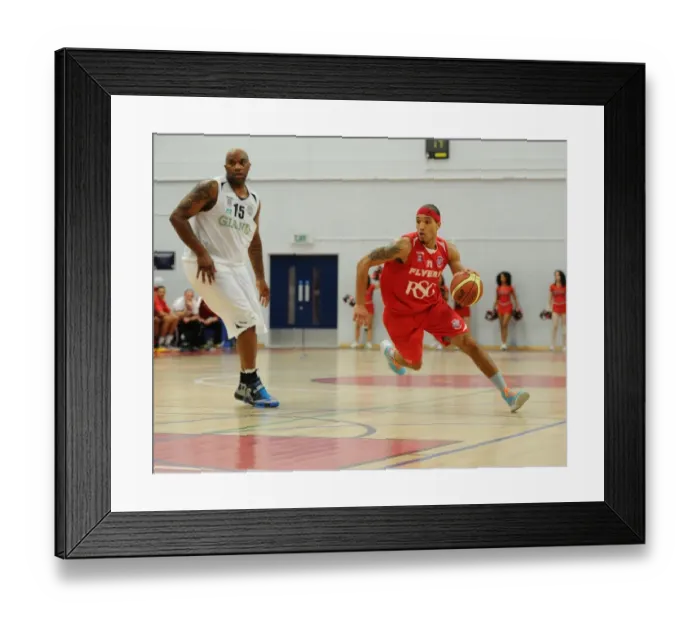 Framed Print : Fierce Rivalry: Bristol Flyers vs Manchester Giants Basketball Clash Framed Print : Fierce Rivalry: Bristol Flyers vs Manchester Giants Basketball Clash
