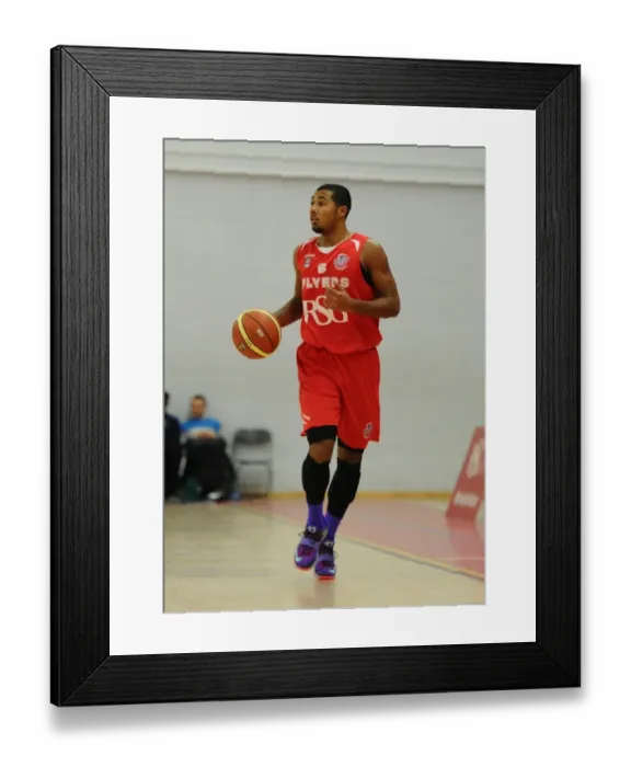 Framed Print : Intense Rivalry: Flyers vs Giants Basketball Showdown at SGS Wise Campus (December 2014)