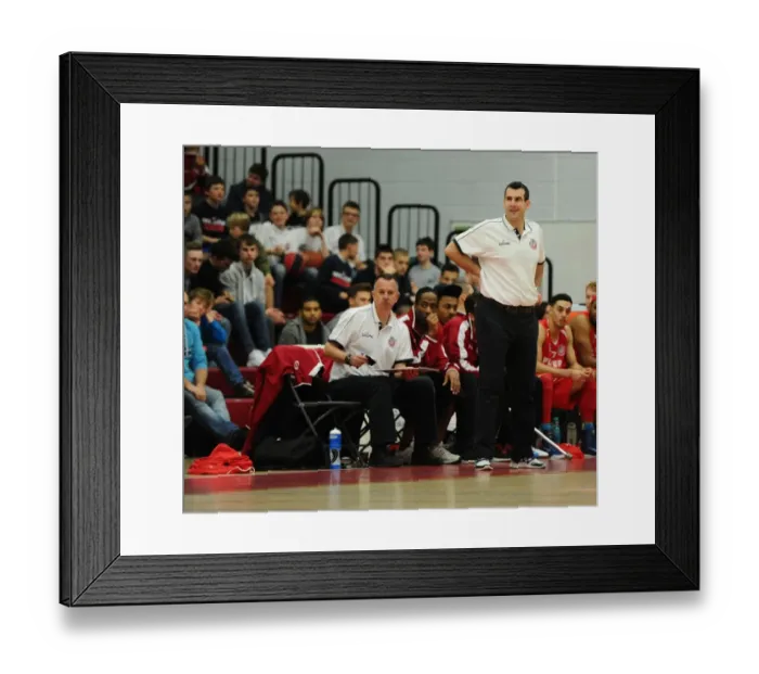 Framed Print : Andreas Kapoulas: Leading the Charge in Intense Flyers vs Giants Basketball Clash