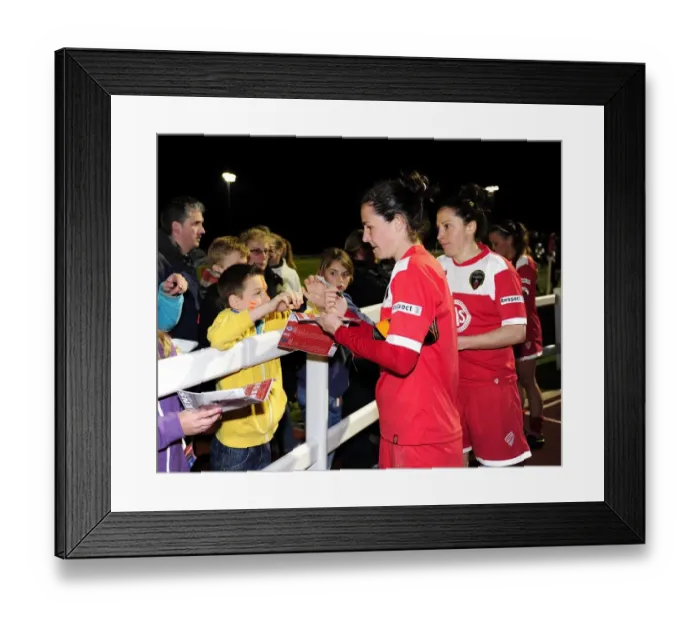 Framed Print : Bristol Academy's Natalia Pablos Sanchon Signs Autographs at Gifford Stadium