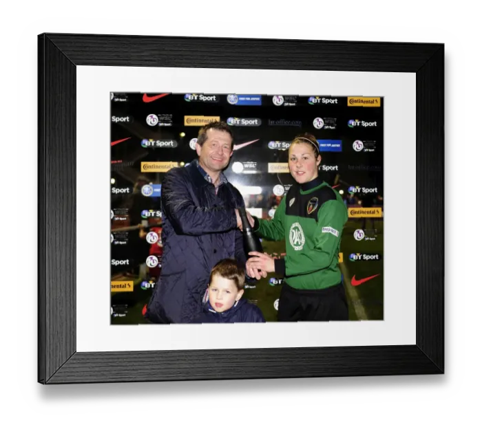Framed Print : Chelsea Star Takes the Spotlight: Man of the Match at Bristol Academy's Gifford Stadium Framed Print : Chelsea Star Takes the Spotlight: Man of the Match at Bristol Academy's Gifford Stadium