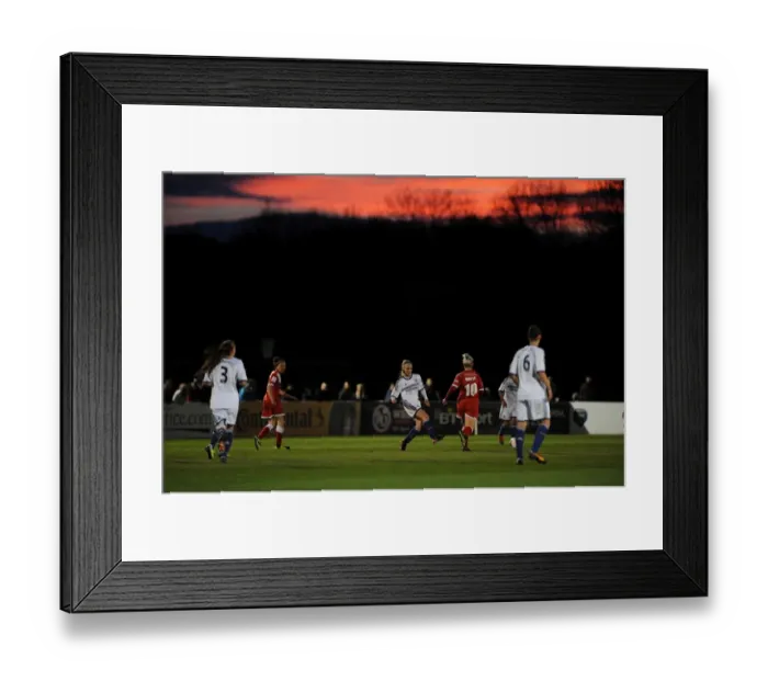 Framed Print : Sunset Showdown: Bristol Academy vs. Chelsea Ladies in the FA Womens Super League Framed Print : Sunset Showdown: Bristol Academy vs. Chelsea Ladies in the FA Womens Super League