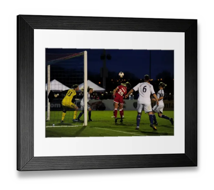 Framed Print : Natasha Harding Goals for Bristol Academy Against Chelsea Ladies, FA Womens Super League, 2014