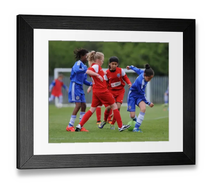 Framed Print : Bristol Academy vs. Chelsea Ladies: A Fierce Football Rivalry at Gifford Stadium (FA WSL Youth)