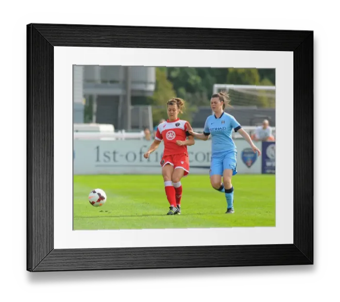 Framed Print : Bristol City FC vs Manchester City Ladies: Jemma Rose's Pivotal Moment in Women's Football Framed Print : Bristol City FC vs Manchester City Ladies: Jemma Rose's Pivotal Moment in Women's Football