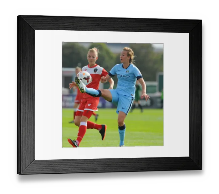 Framed Print : Sophie Ingle Battles for Possession: Bristol City FC vs Manchester City Ladies Framed Print : Sophie Ingle Battles for Possession: Bristol City FC vs Manchester City Ladies